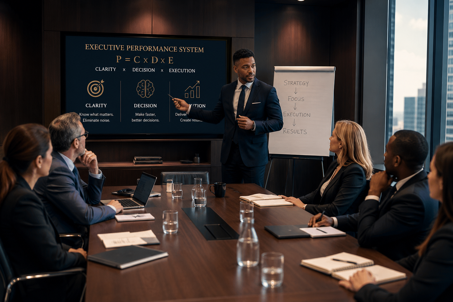 Boardroom executive performance session